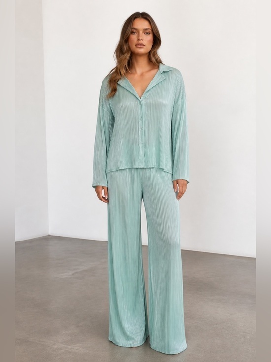 Pants - Elegant Mint Green Women's Pants & Jumpsuit Set